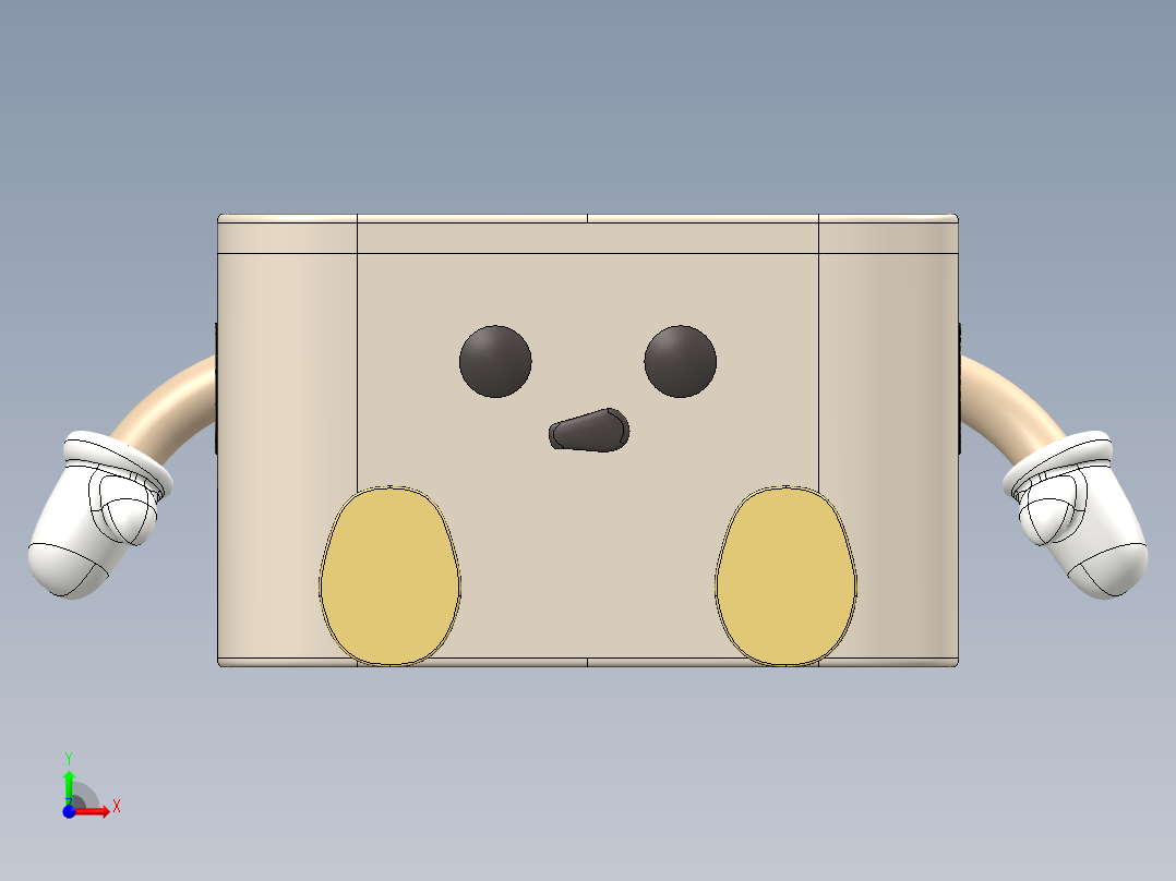 纸巾盒架前视图