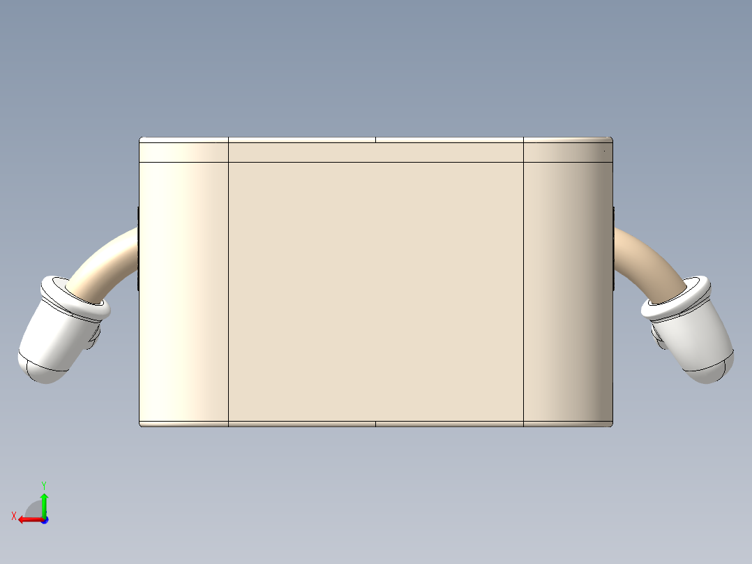 纸巾盒架后视图