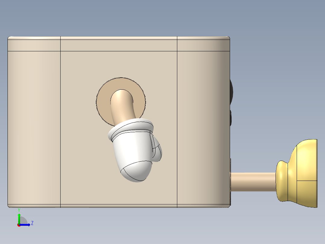 纸巾盒架左视图