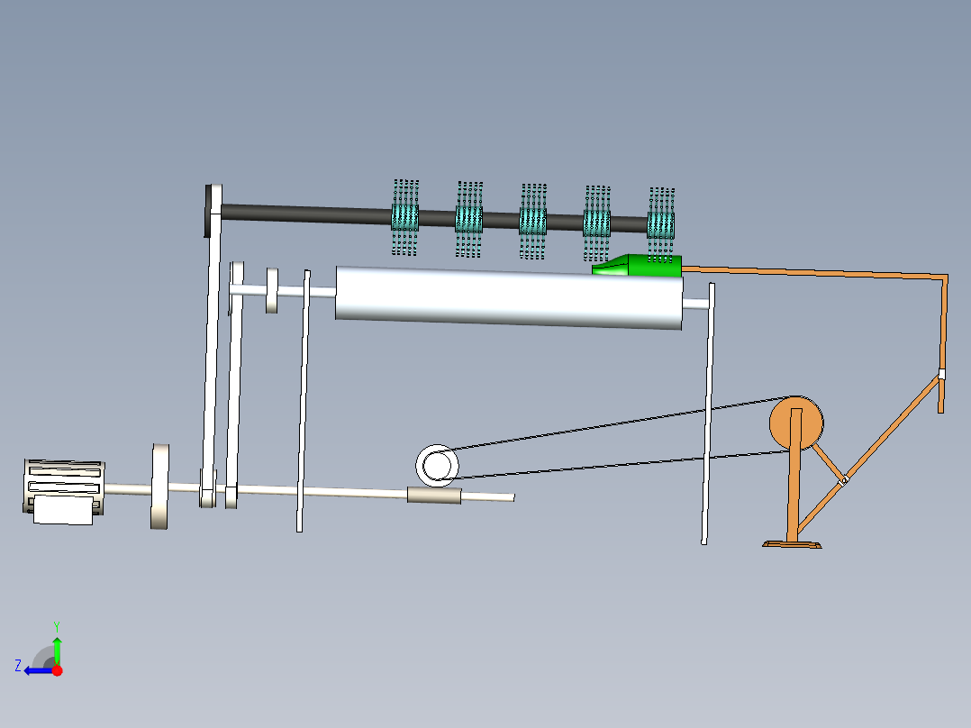 洗瓶机推瓶机构右视图