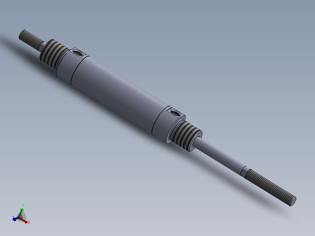 圆形气动缸（双杆螺纹）25x10x50 mm