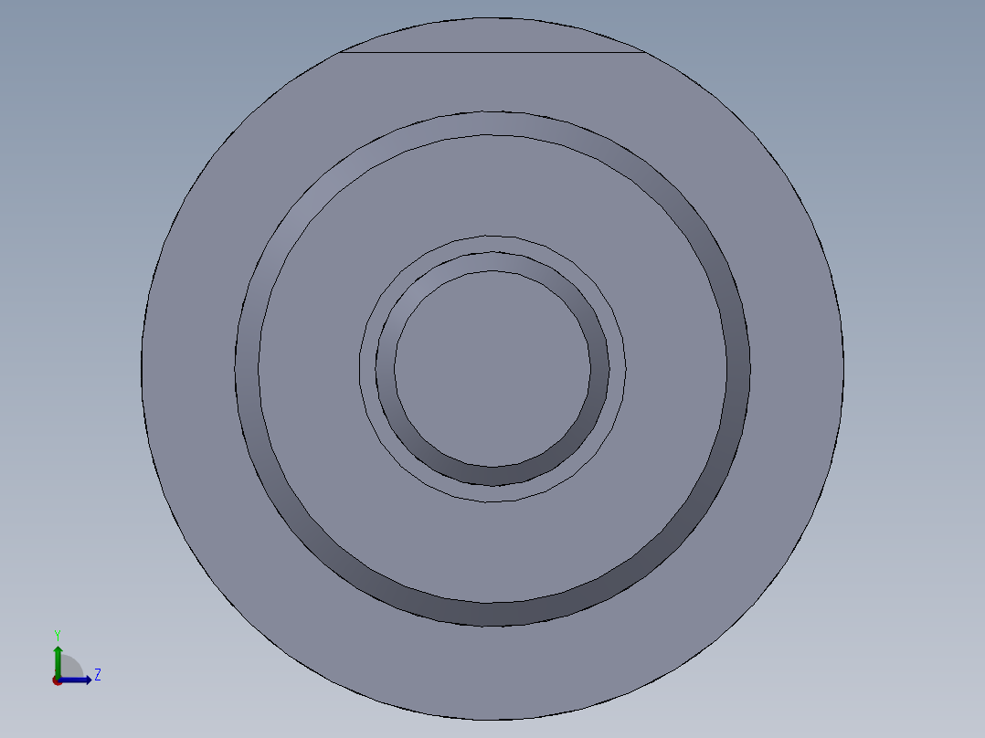 圆形气动缸（双杆螺纹）25x10x50 mm左视图