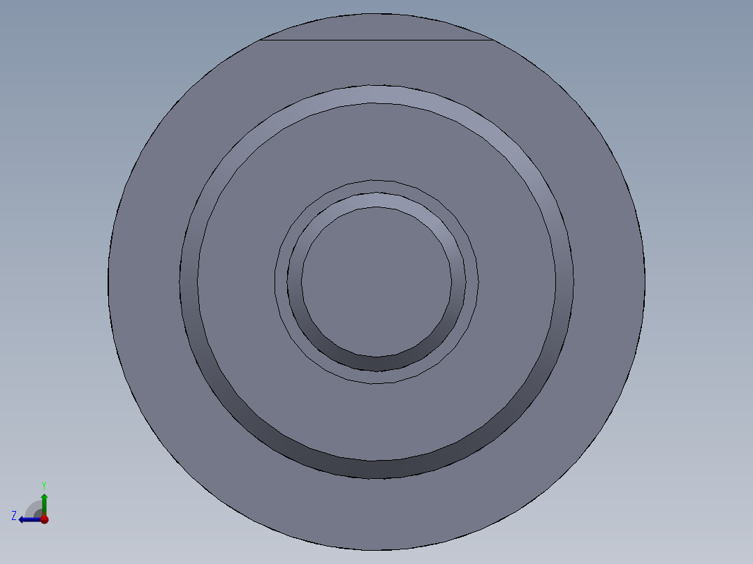 圆形气动缸（双杆螺纹）25x10x50 mm右视图