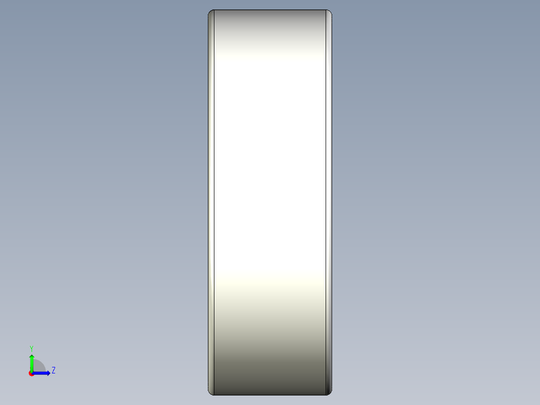 完整的公制600微型系列，双密封轴承库SolidWorks和Step模型左视图