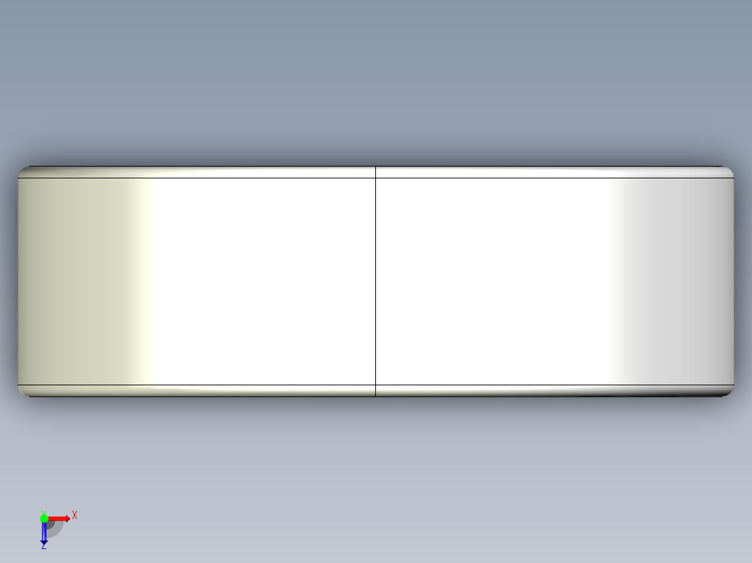 完整的公制600微型系列，双密封轴承库SolidWorks和Step模型俯视图