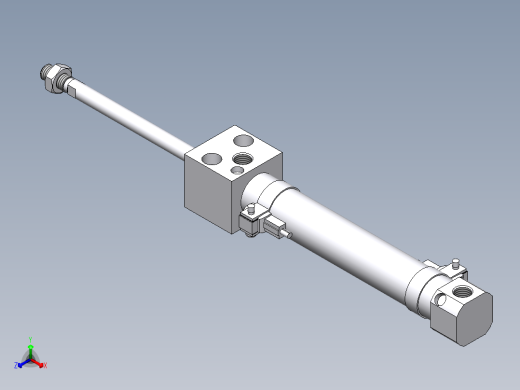 气缸CDM2RA20-100A-M9BL正等轴测缩略图