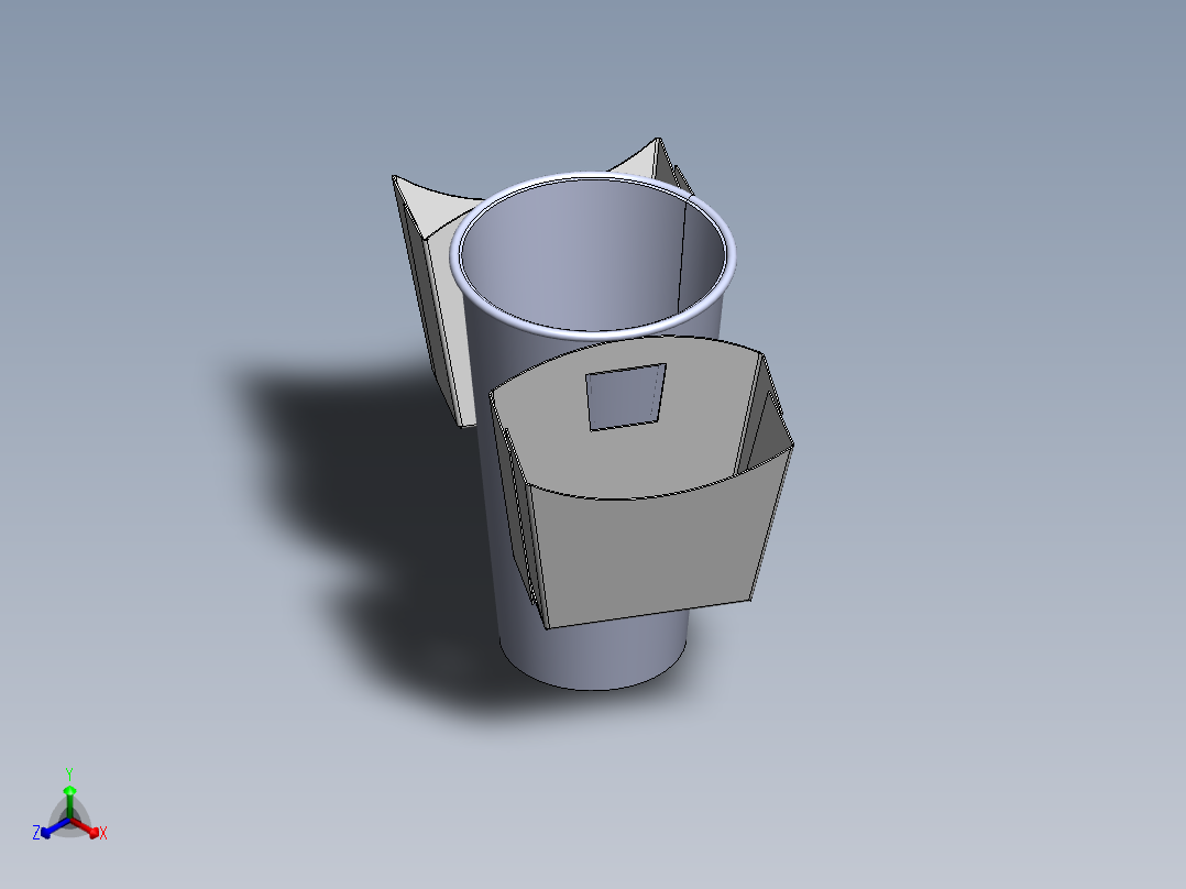 纸杯正等轴测图