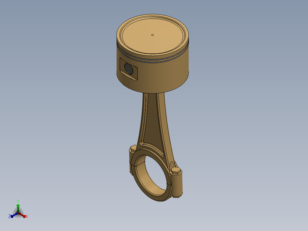 活塞机构正等轴测图