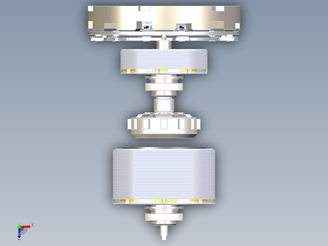 电子无级变速器（eCVT）3D俯视图