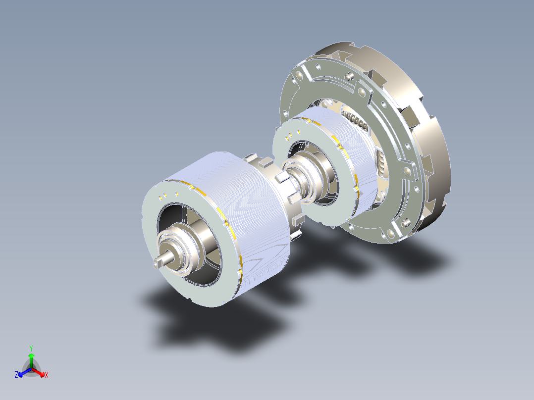 电子无级变速器（eCVT）3D正等轴测图