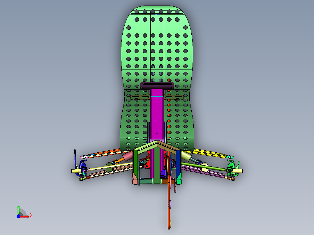 多功能保健三轮车前视图