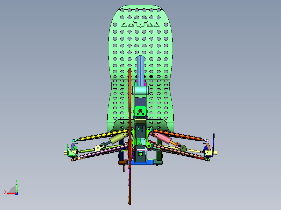 多功能保健三轮车后视图
