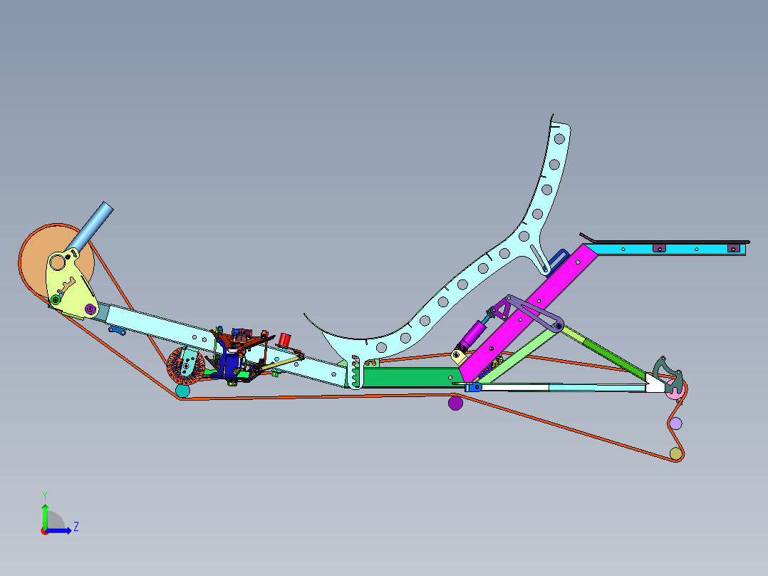多功能保健三轮车左视图