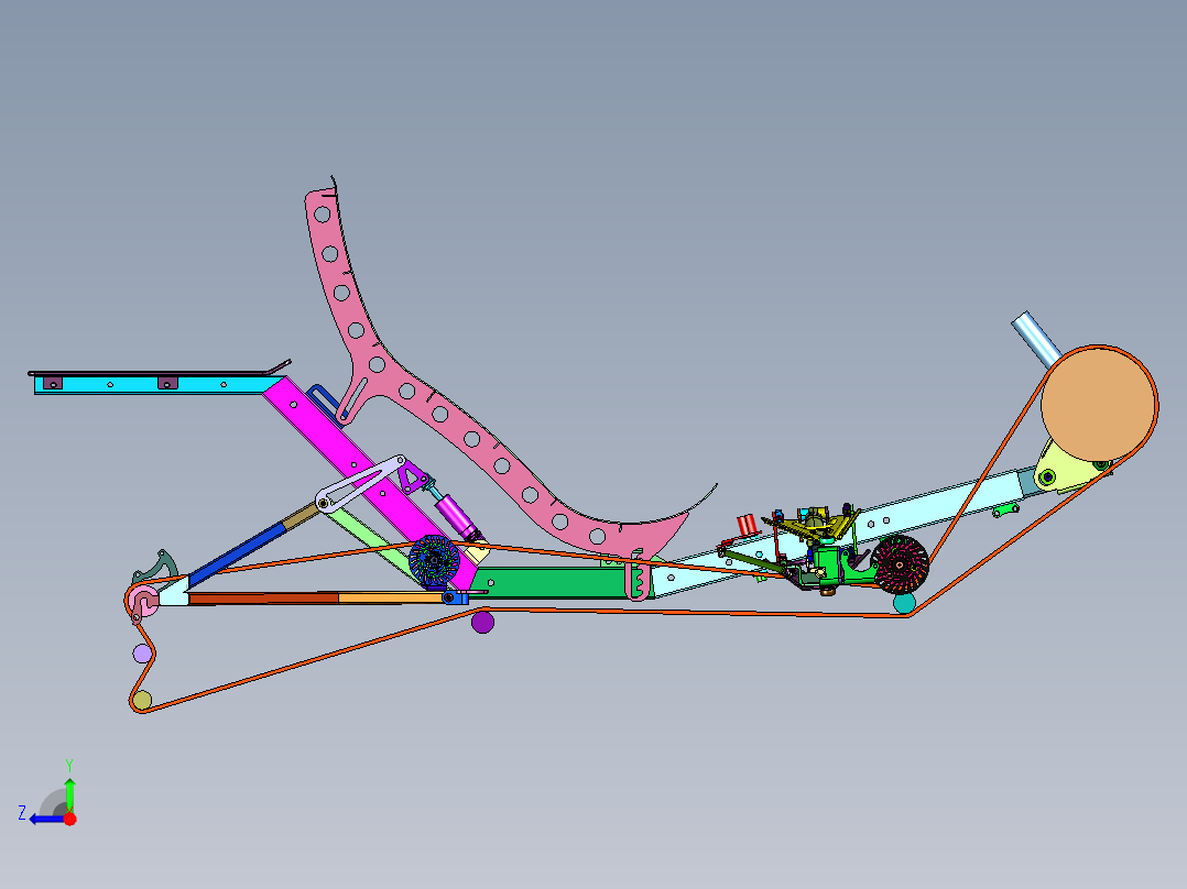 多功能保健三轮车右视图