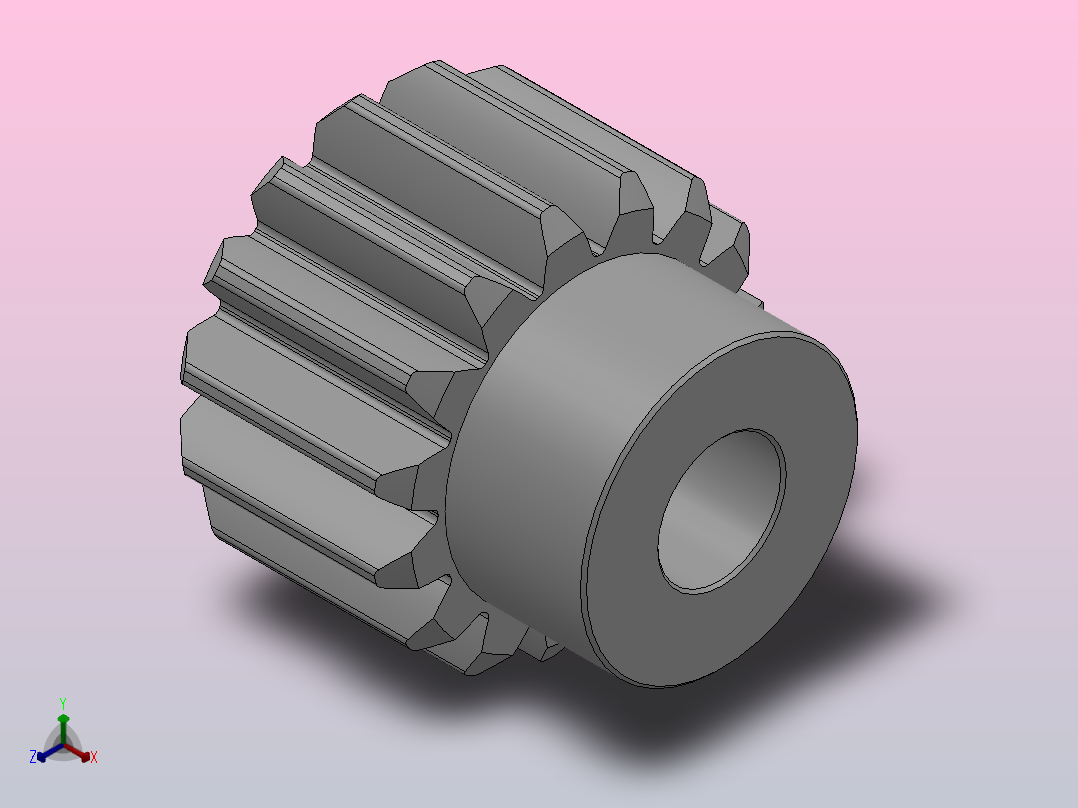 凸缘型模数1.5直齿轮压力角20°_GSDDC-1.5-15-15-dc8-A主视图