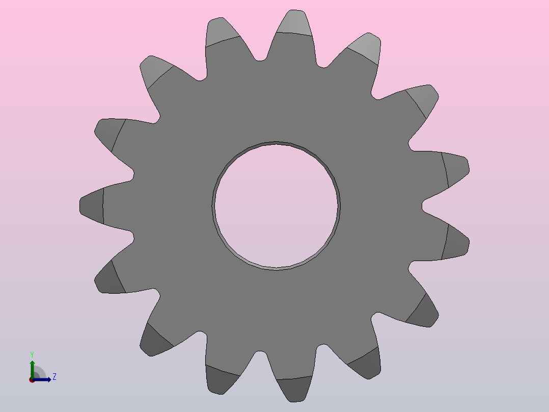 凸缘型模数1.5直齿轮压力角20°_GSDDC-1.5-15-15-dc8-A左视图