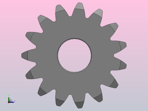 凸缘型模数1.5直齿轮压力角20°_GSDDC-1.5-15-15-dc8-A左视缩略图