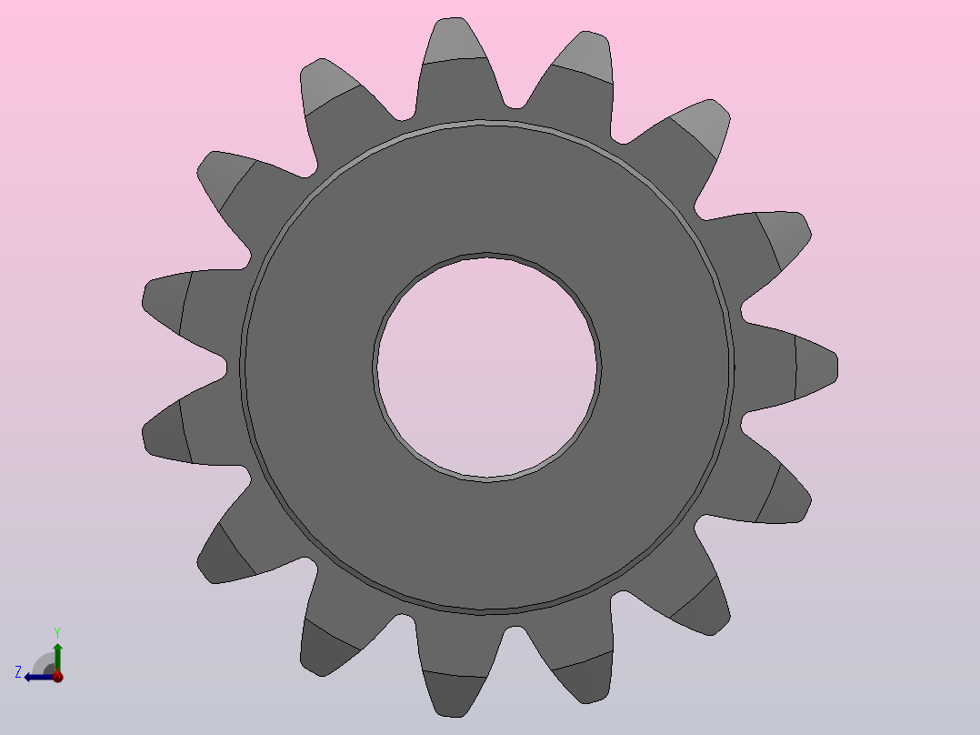 凸缘型模数1.5直齿轮压力角20°_GSDDC-1.5-15-15-dc8-A右视图