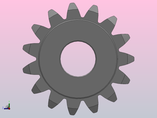 凸缘型模数1.5直齿轮压力角20°_GSDDC-1.5-15-15-dc8-A右视缩略图