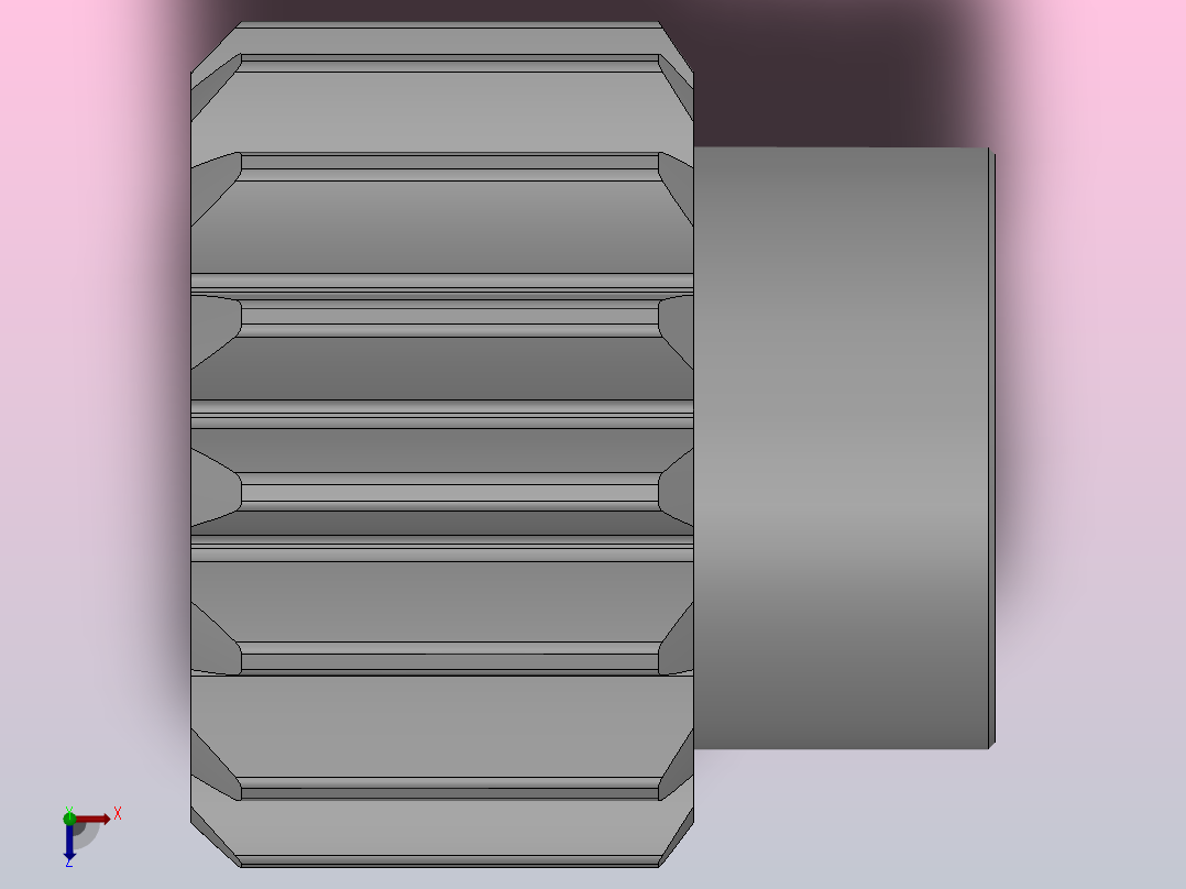 凸缘型模数1.5直齿轮压力角20°_GSDDC-1.5-15-15-dc8-A俯视图