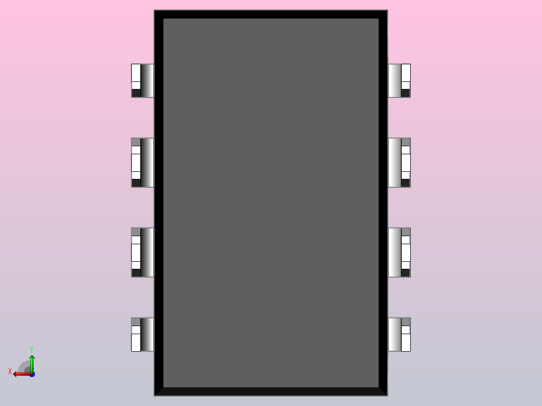 电子器件DIP 8 IC后视图