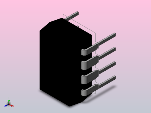 电子器件DIP 8 IC正等轴测缩略图