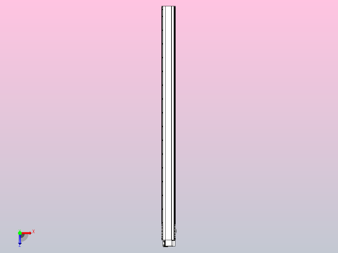 皮带直线轴半封闭可选导轨TPA-HNB-202D-140-L3050-RP-C-P75-N3俯视图