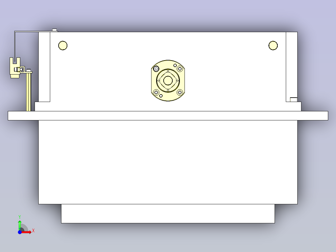 一款自动宽度切换机构3D模型前视图