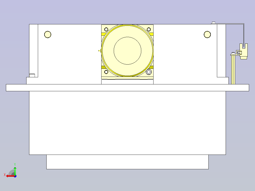 一款自动宽度切换机构3D模型后视图
