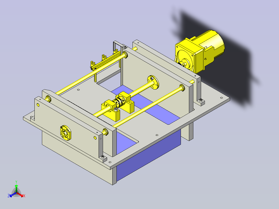 一款自动宽度切换机构3D模型正等轴测图