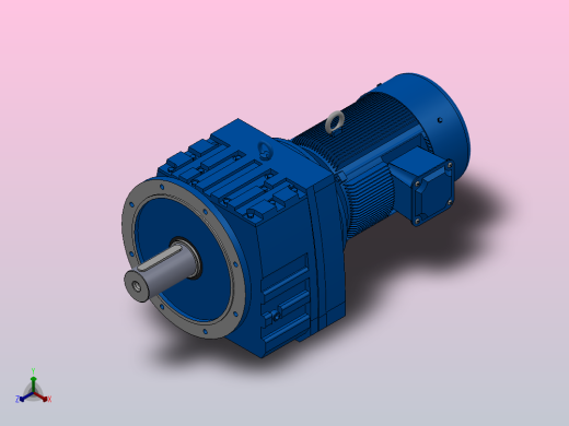 RF147法兰轴伸式安装斜齿轮减速机RF147-Y22-4P-180L-M1-0°-Φ550