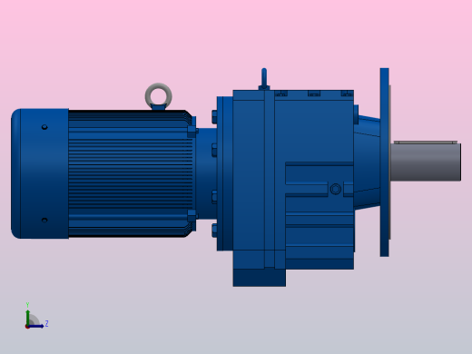 RF147法兰轴伸式安装斜齿轮减速机RF147-Y22-4P-180L-M1-0°-Φ550左视缩略图
