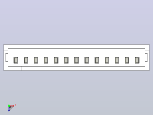 短款型直插头JST connector 1x13  P1.25mm thru hole wafer A2俯视缩略图