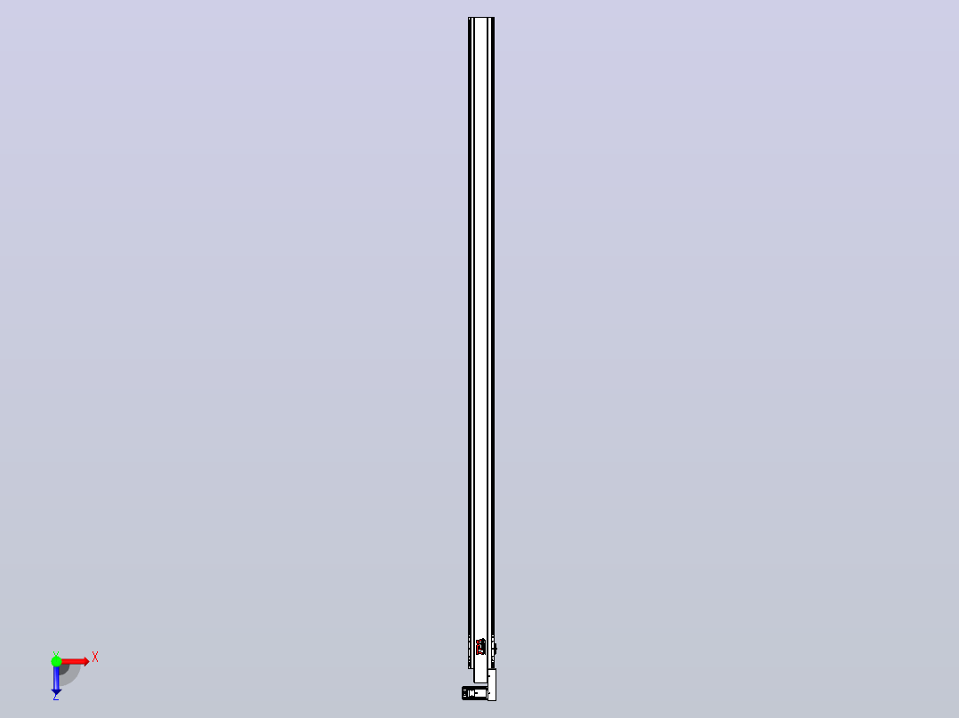 皮带直线轴半封闭可选导轨TPA-HNB-120D-110-L2800-MR-C-P40-N3俯视图