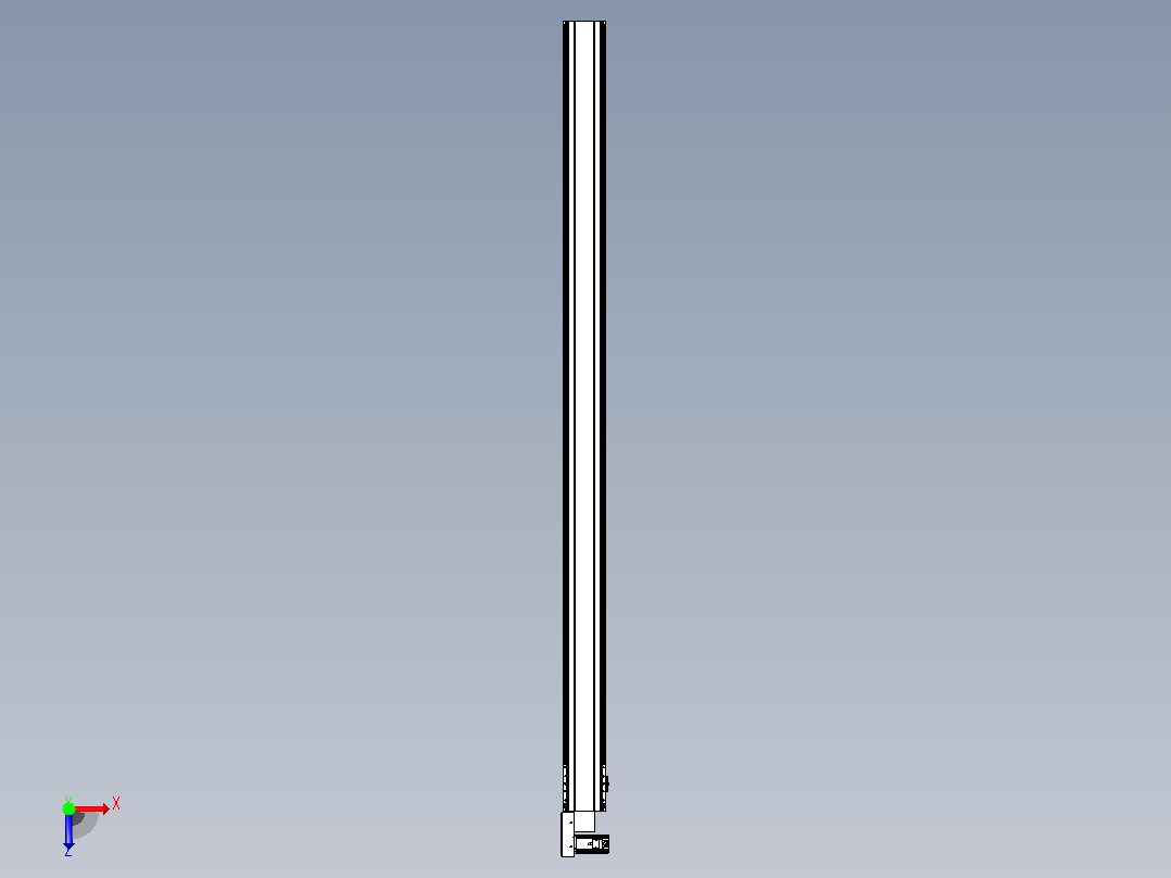 皮带直线轴半封闭可选导轨TPA-HNB-140D-120-L2400-ML-C-P40-N3俯视图