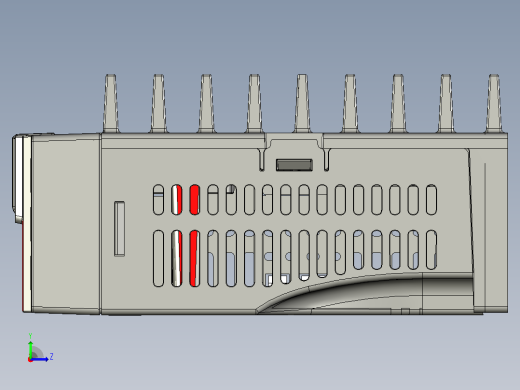 台达B2伺服驱动3D模型，适用以下型号 ASD-B2-0721-B ASD-B2L-0721-B左视缩略图