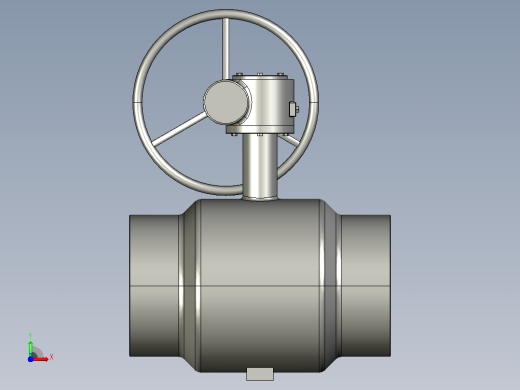 水平齿轮传动式焊接球阀[450]前视缩略图