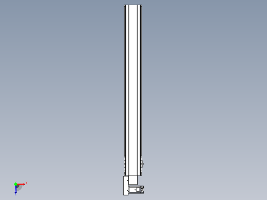 皮带直线轴半封闭可选导轨TPA-HNB-140D-120-L1100-ML-Y-P40-N3俯视缩略图