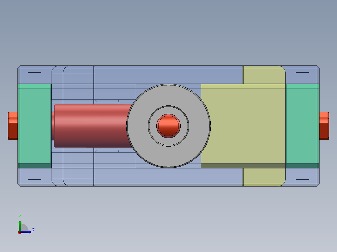 双向梯形螺纹车床夹钳左视图