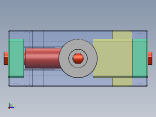 双向梯形螺纹车床夹钳左视缩略图