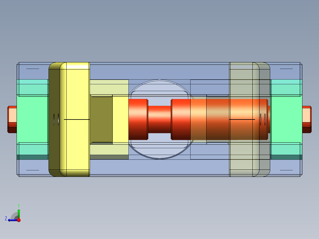 双向梯形螺纹车床夹钳右视图
