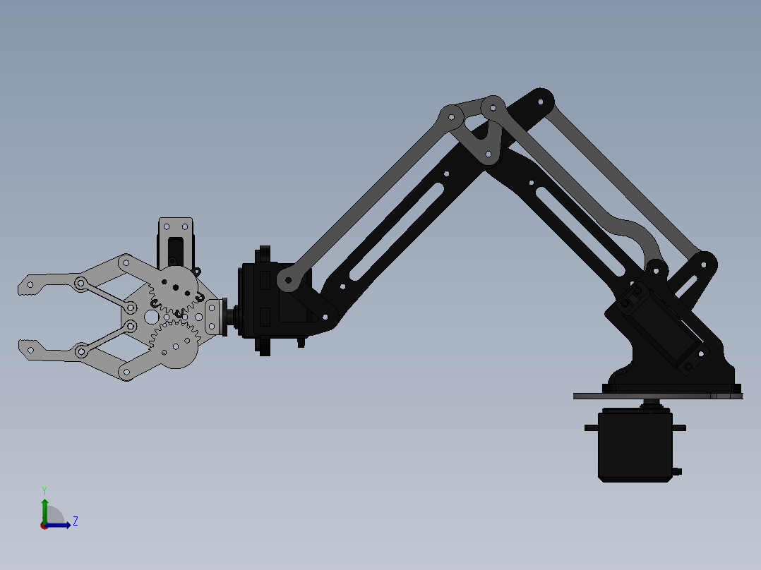 robot-arm-4dof-lengan-robot左视图