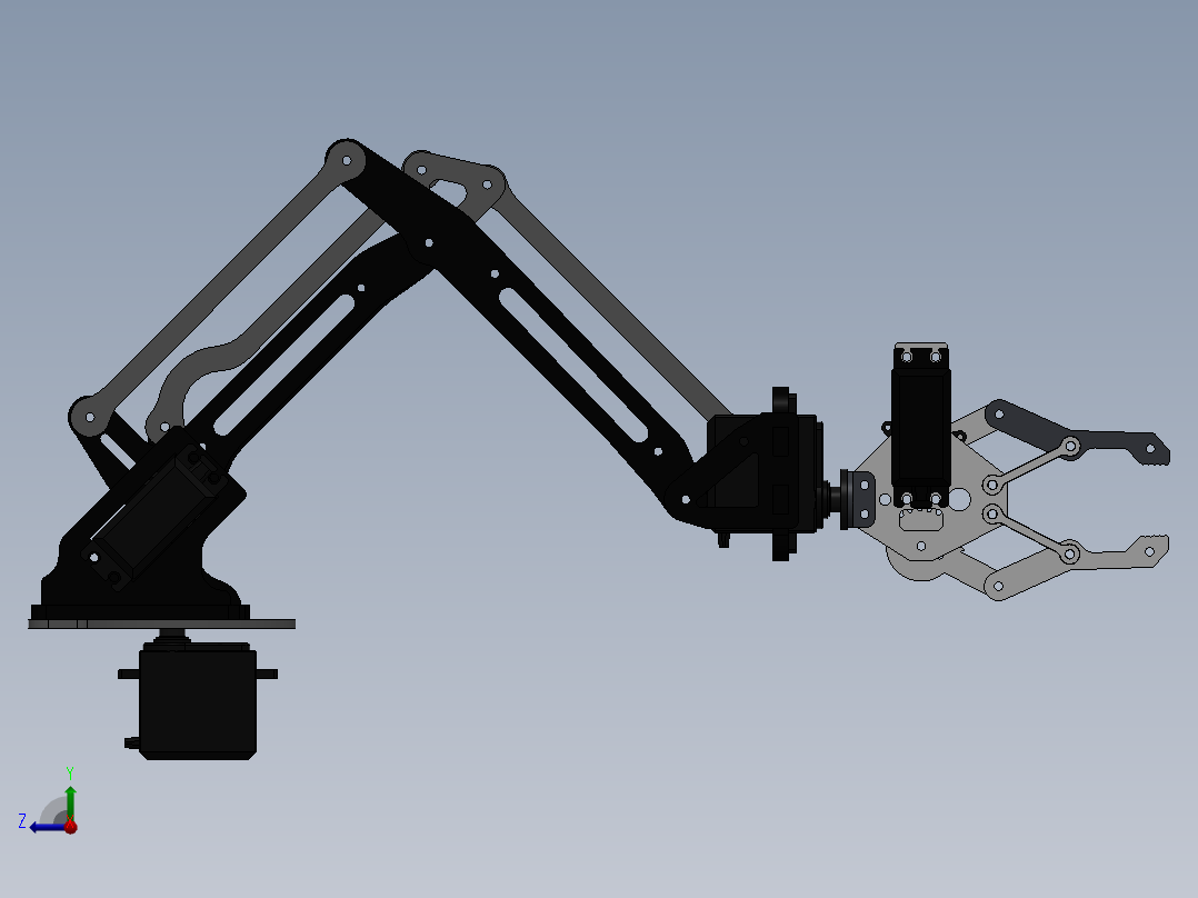 robot-arm-4dof-lengan-robot右视图
