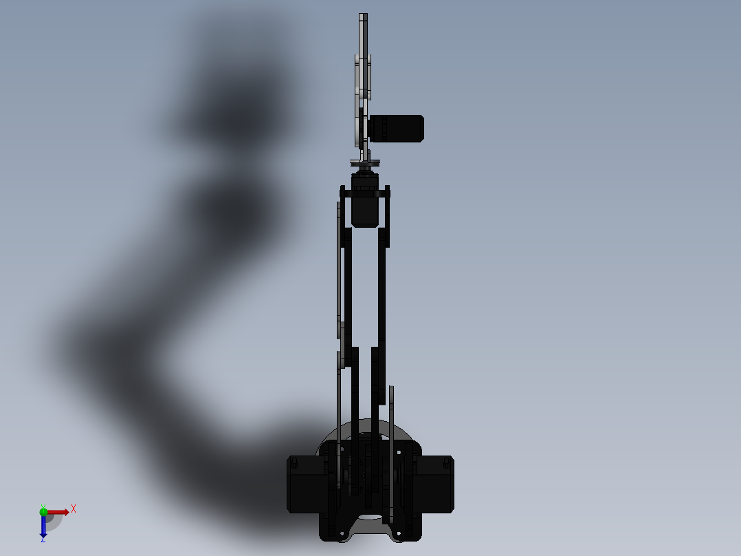 robot-arm-4dof-lengan-robot俯视图