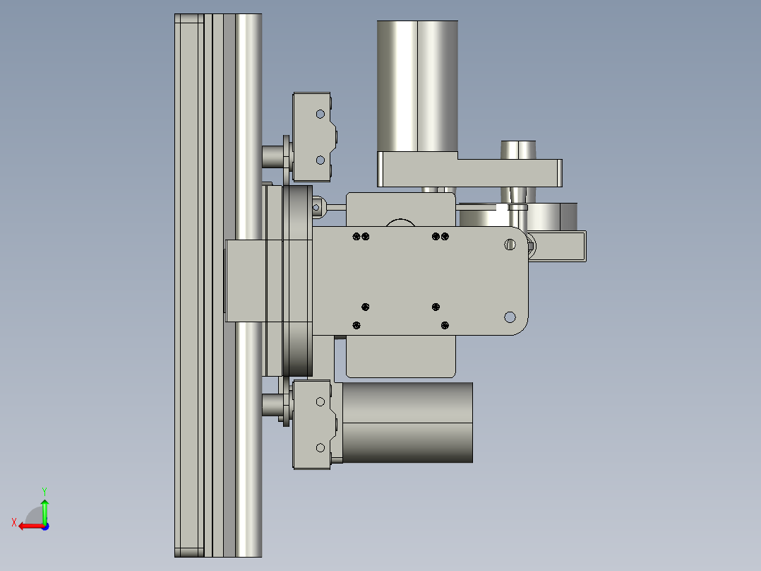 十六自由度人脸机器人3D模型后视图