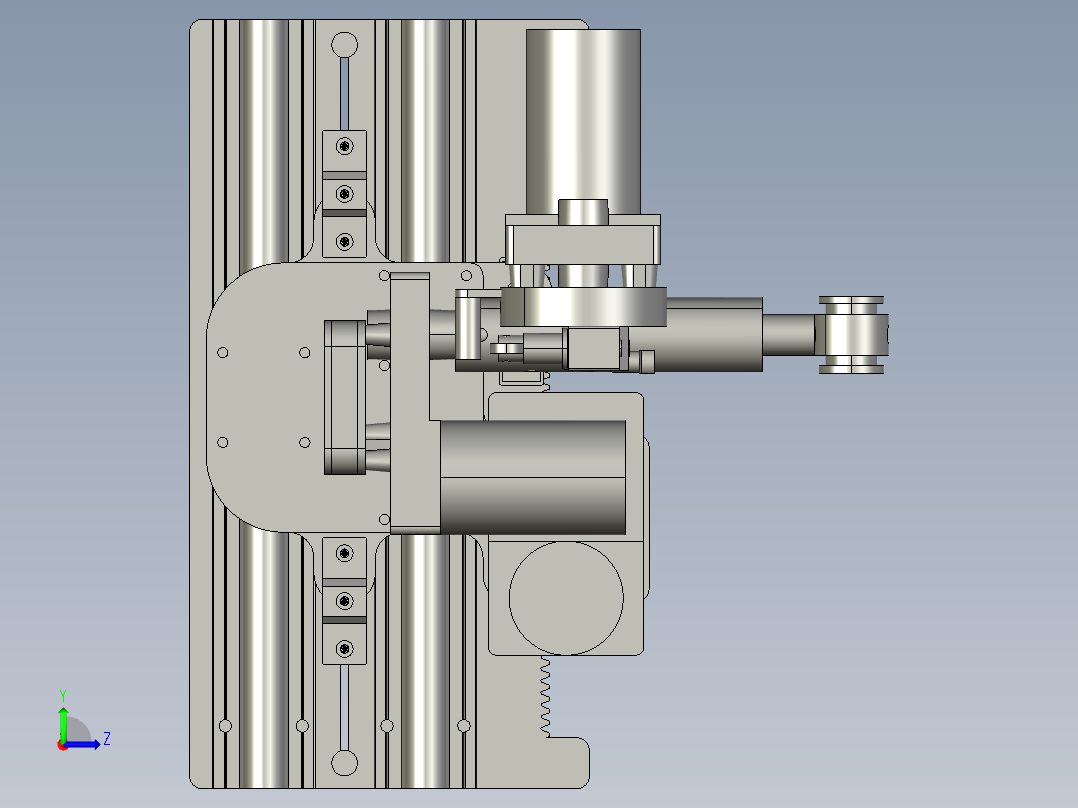 十六自由度人脸机器人3D模型左视图