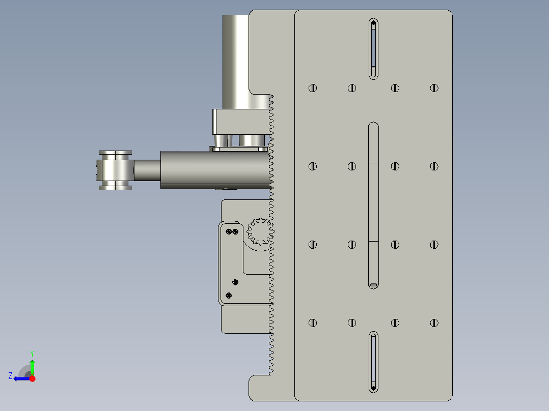 十六自由度人脸机器人3D模型右视图