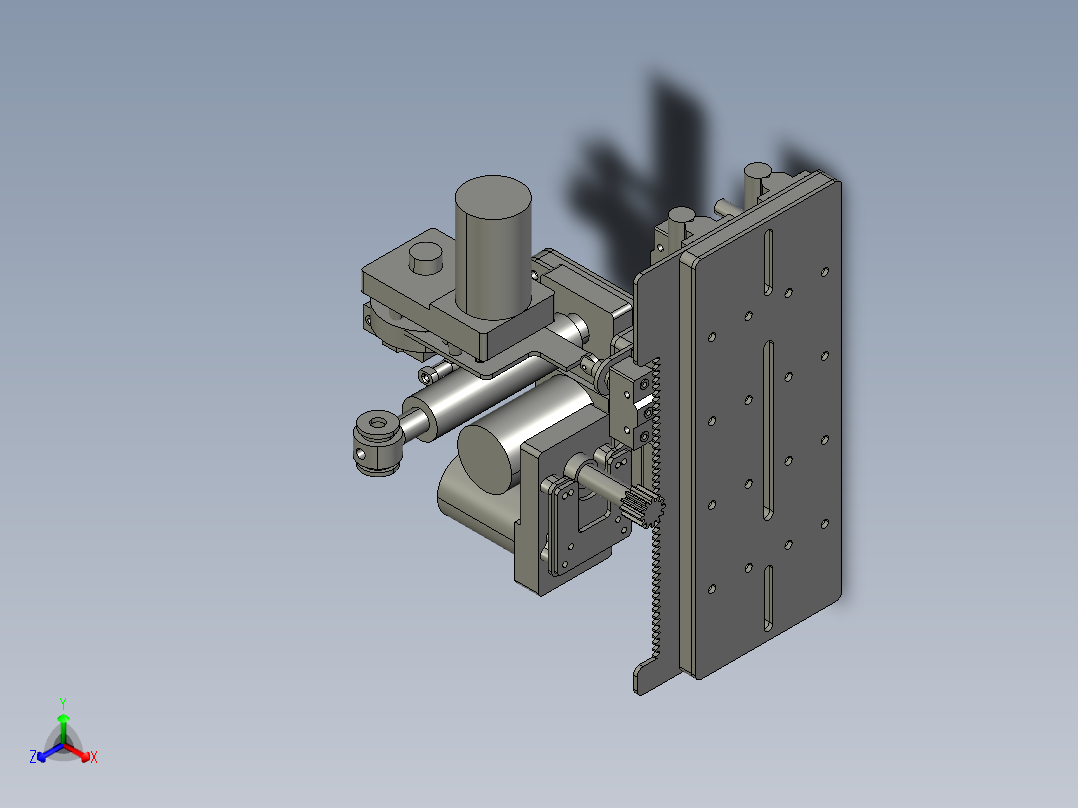 十六自由度人脸机器人3D模型正等轴测图