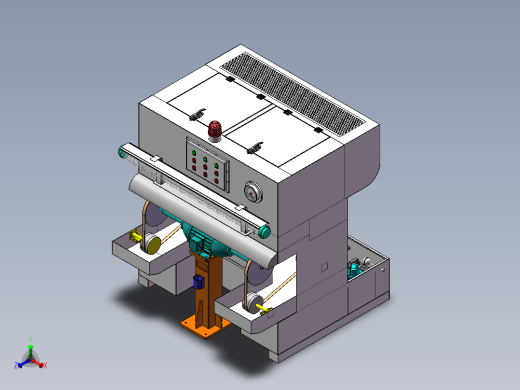 一体式除尘砂带抛光机sw16可编辑正等轴测缩略图