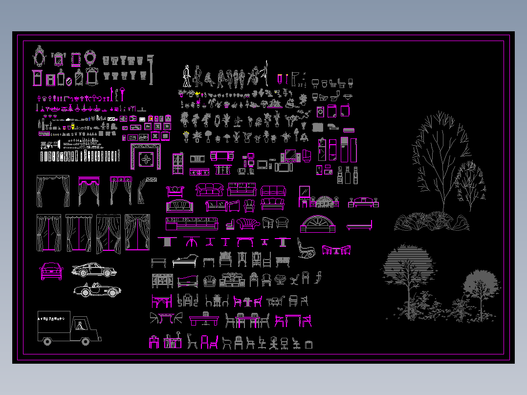 综合立面装修图库